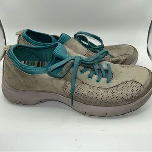 Dansko grey suede perforated sneakers size 40